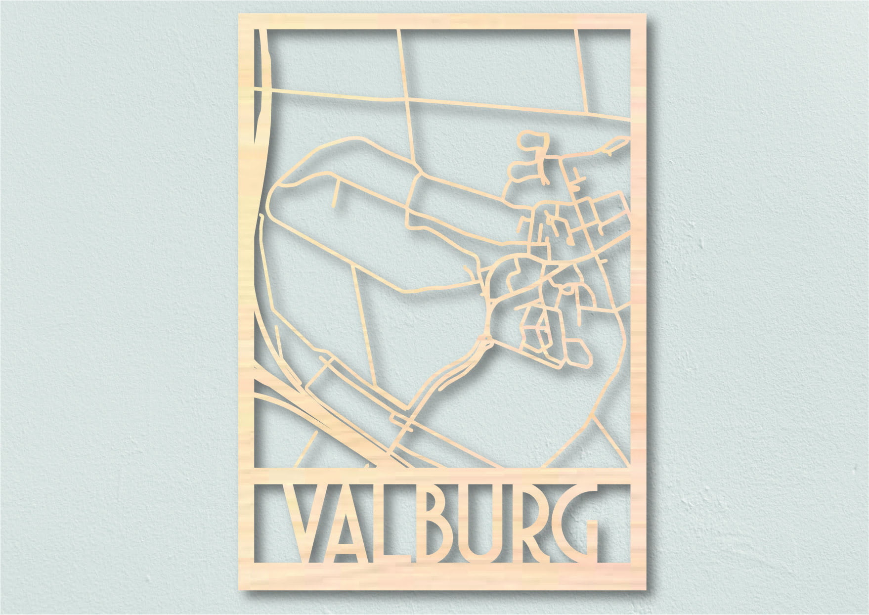 Valburg kaart